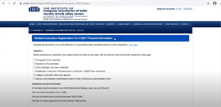 CS Executive Registration June 2022 (Open) – Steps To Apply Online, Eligibility, Fees
